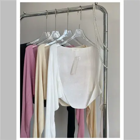 自留推荐~防晒罩衫女夏长袖冰丝针织开衫宽松短款披肩外穿上衣潮图片