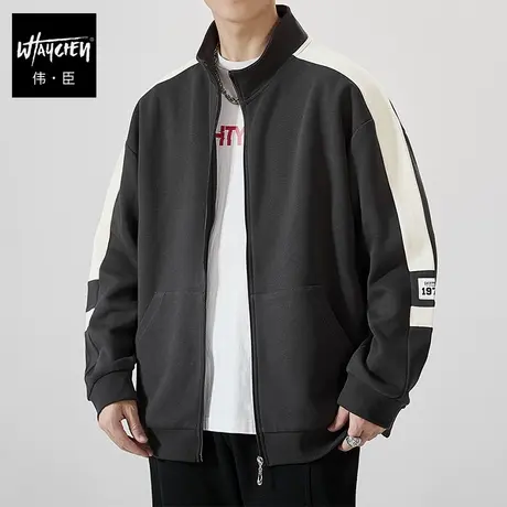 伟臣秋冬新品大码男式夹克外套胖子加肥加大针织肥佬开衫上衣图片