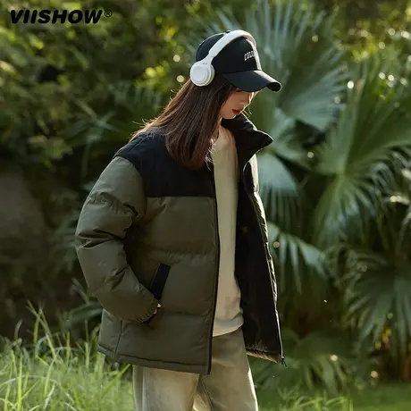 VIISHOW棉衣男士冬季短款加厚保暖面包服宽松立领羽绒棉服男女款商品大图
