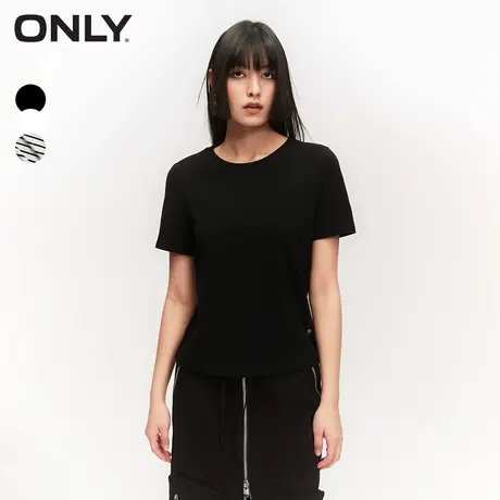 ONLY奥莱夏季时尚百搭简约链条装饰短款短袖T恤女商品大图
