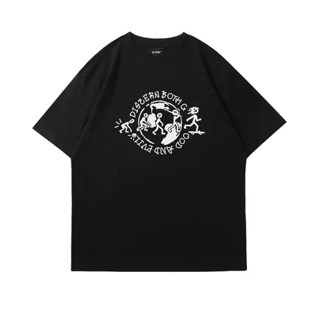 男士春季重磅纯棉短袖T恤“蜕变”小众设计印花情侣百搭圆领上衣商品大图