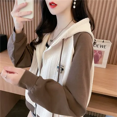 早春外套女春秋季韩版宽松设计感小众初春薄款百搭学生开衫卫衣潮商品大图