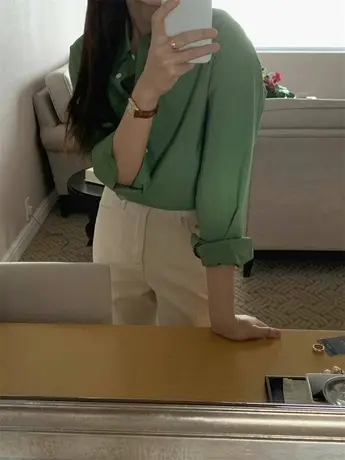 2024春季新款韩国东大门气质时尚长袖衬衣文艺百搭衬衫女洋气上衣图片