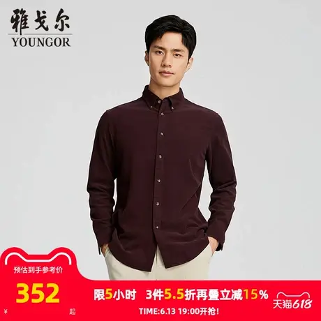 【商场同款】雅戈尔男士长袖衬衫春秋新款官方商务休闲长袖衬衫男商品大图