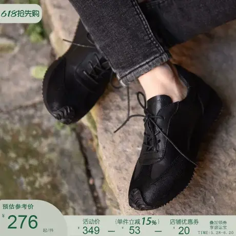 Artmu阿木原创2025年春季新款真皮德训鞋女款运动鞋厚底老爹鞋女图片