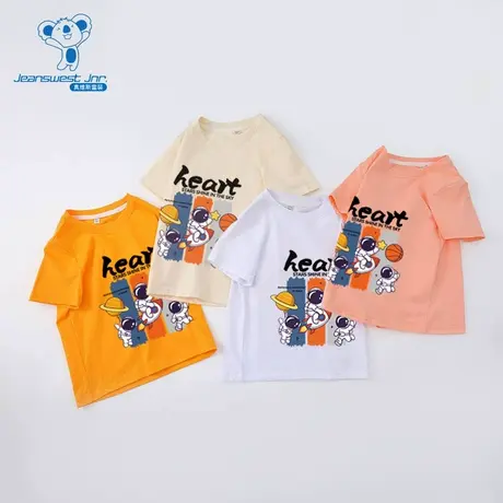 GDP真维斯童装2025夏季新款男童印花中大童短袖T恤纯棉T恤上衣图片