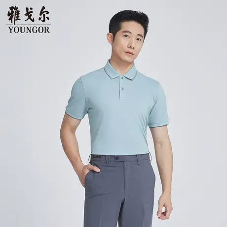雅戈尔奥莱 商场同款男士短袖T恤新款官方正品商务短袖POLO衫男商品大图