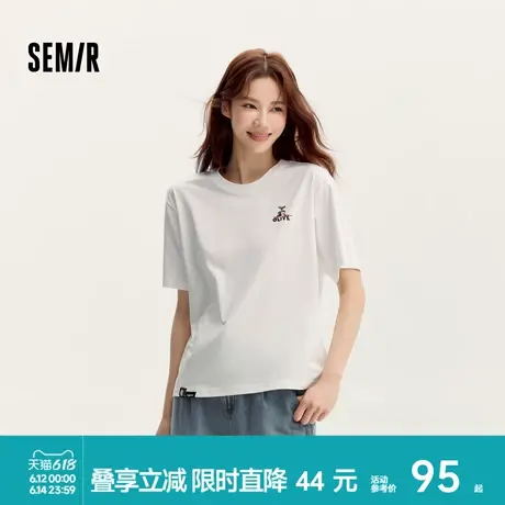 凉感T|商场同款森马大力水手联名短袖T恤女抗菌速干2024夏装新款商品大图