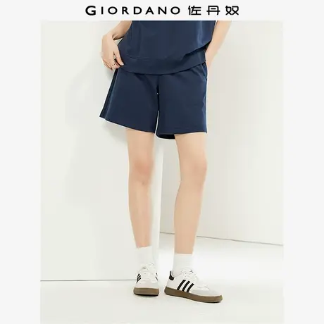 佐丹奴裤子男装纯棉暗格纹破骨松紧腰梭织束脚长裤 01115075商品大图