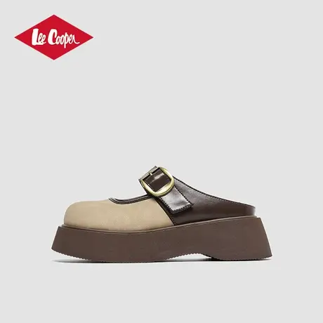 Lee Cooper2025春季新款穆勒鞋女法式厚底拖鞋一脚蹬勃肯鞋休闲鞋图片