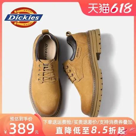 Dickies工装鞋男2025新款夏季男款厚底低帮马丁靴男士休闲鞋皮鞋图片