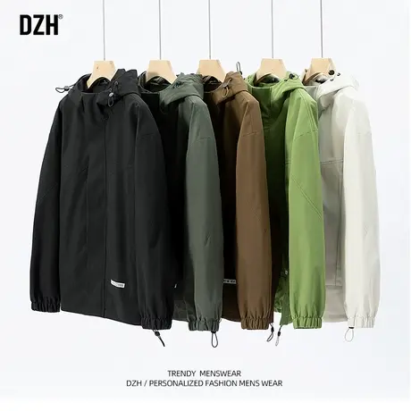 男士户外夹克冲锋衣男潮牌春秋款2023年新款痞帅运动外套潮流百搭商品大图