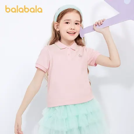 巴拉巴拉儿童短袖女童t恤夏装中大童打底衫休闲上衣凉感抗菌甜美商品大图