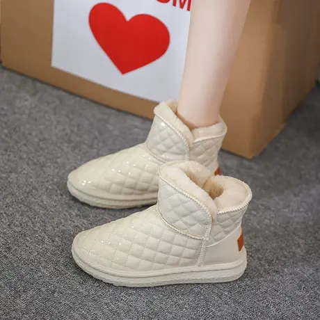 东北雪地靴女2023年冬季新款洋气时尚棉鞋加绒加厚防水防滑女鞋子商品大图