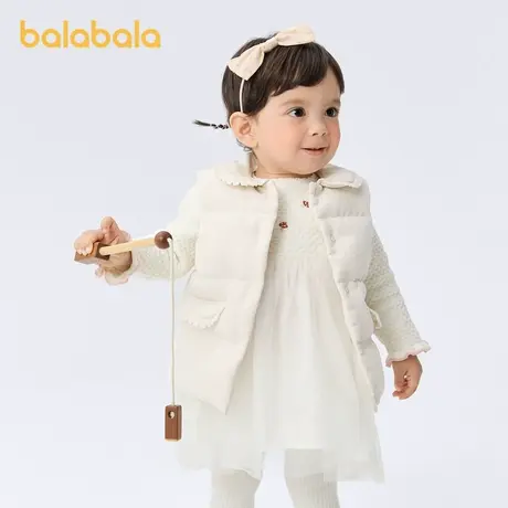巴拉巴拉宝宝马甲外穿冬装女童背心羽绒服加厚保暖精致时尚洋气潮图片