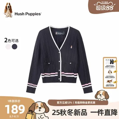 【25秋冬新品】暇步士童装女童针织开衫大童甜美线衣儿童休闲毛衣商品大图