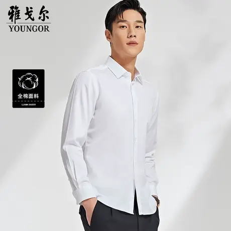 雅戈尔奥莱 男装秋季新品商务休闲格子免烫易打理长袖衬衫男商品大图