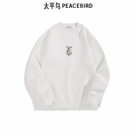 【商场同款】太平鸟男装 潮流狗狗刺绣圆领套头卫衣男B1CRF1224商品大图