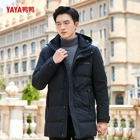 YAYA鸭鸭2025新款羽绒服男士中年爸爸冬季中长款加厚保暖高端外套图片