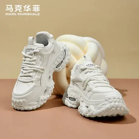 马克华菲厚底气垫老爹鞋男秋季新款爆款透气网面鞋休闲运动鞋子男商品大图