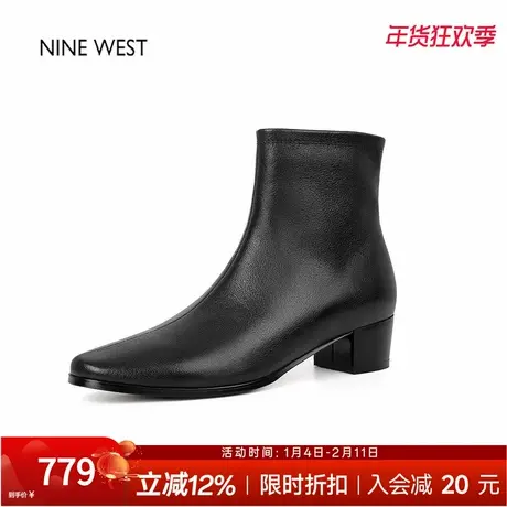 奥莱专供奥莱专供Nine West/玖熙2025年秋冬新款英伦风复古圆头百图片