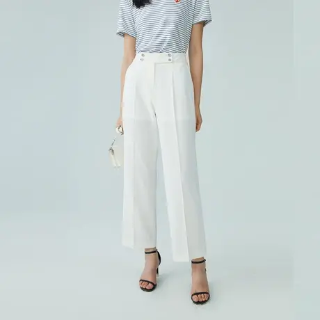 PRICH【商场同款】夏款气质高腰显瘦宽松职场通勤西装裤裤子女图片