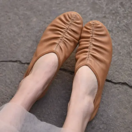 Artmu阿木【换季清仓】原创奶奶鞋女软底豆豆鞋百搭平底鞋新款图片