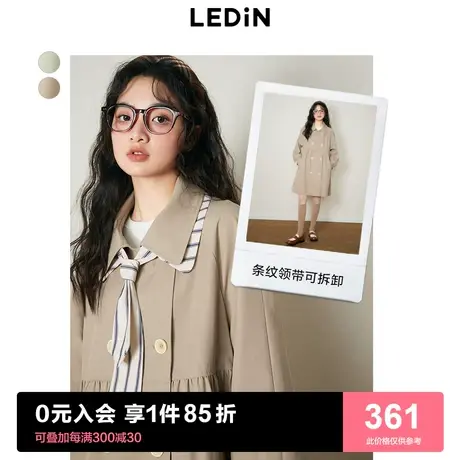 乐町日系风衣2023春季新款小个子卡其色显瘦大衣外套女图片