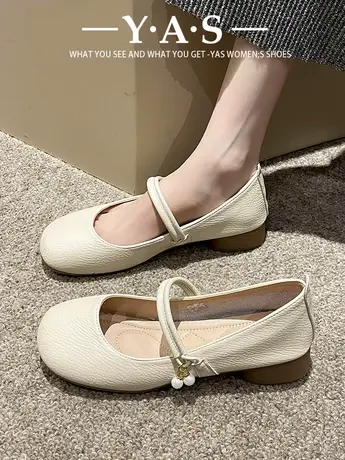 玛丽珍粗跟高跟鞋女新中式旗袍鞋子搭配不累脚伴娘鞋日常可穿单鞋图片