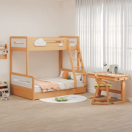 顾家家居儿童学习桌小学生书桌可升降实木写字桌家用课桌椅套装商品大图