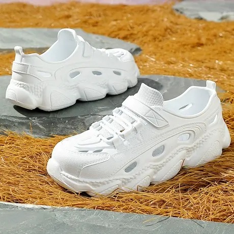 户外洞洞鞋女款夏季外穿2024新款防滑沙滩增高耐磨包跟运动拖鞋夏商品大图