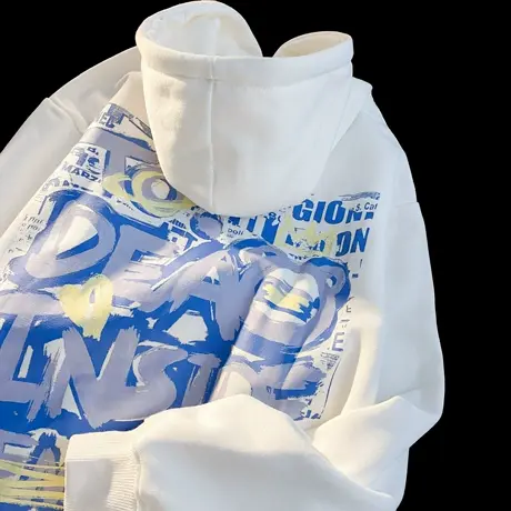 连帽卫衣女秋冬美式hiphop大码宽松加绒加厚小众设计感外套上衣潮商品大图