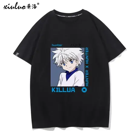 秀洛全职猎人T恤男奇犽周边小杰西索联名衣服富坚义博短袖情侣装商品大图