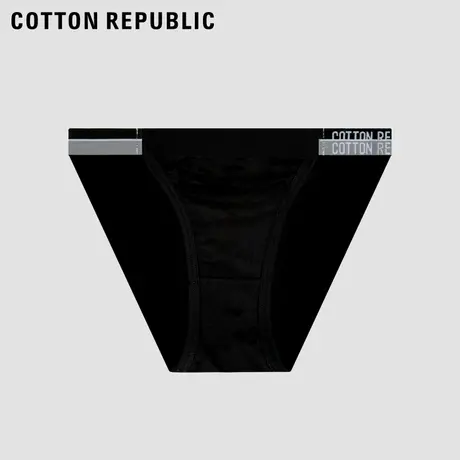 Cotton Republic/棉花共和国黑色吞架女三角内裤莫代尔性感纯色图片