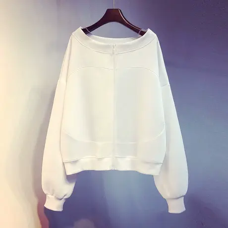 卫衣女春秋薄款2021新款韩版ins潮慵懒风bf宽松短款长袖外套上衣商品大图