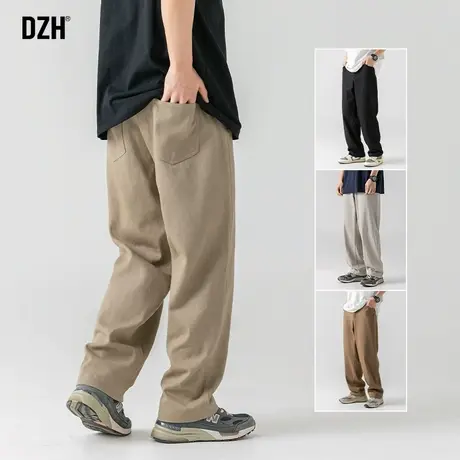 男士直筒长裤卡其色工装裤男潮牌日系慵懒风裤子休闲百搭新款男裤商品大图