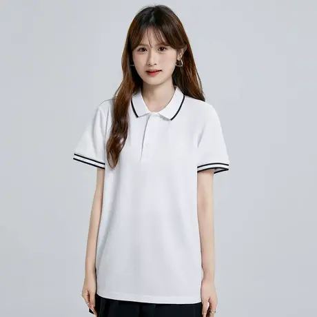 NWJ【POLO衫】女短袖夏季宽松短T恤翻领情侣休闲通勤上衣商品大图