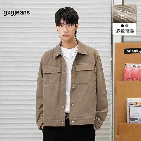 gxg.jeans男装2023年秋季新款翻领夹克JFD12100281商品大图
