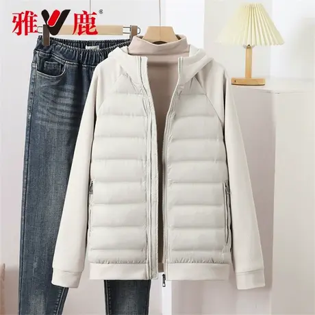 2025雅鹿秋冬新款轻薄羽绒服女连帽宽松简约百搭外套YD501Z02820商品大图