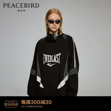 【AIRxPEACE】太平鸟男装 新款圆领卫衣宽松撞色上衣BYBFD2111图片