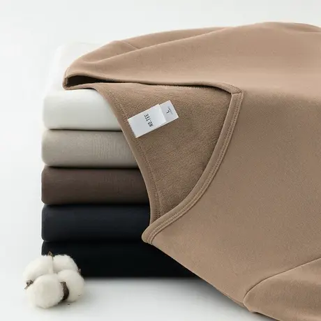 长袖t恤男生保暖V领上衣服加绒加厚秋冬季潮流内搭打底衫秋衣小衫商品大图