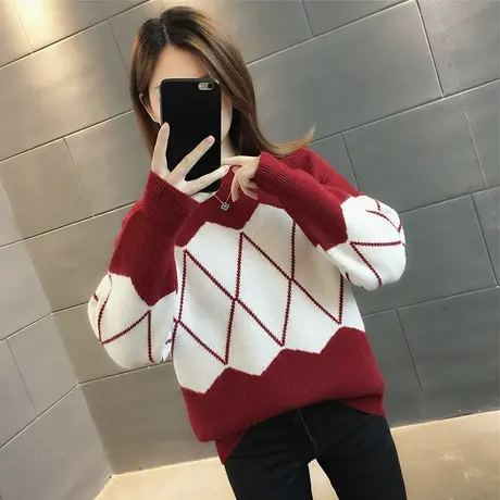 毛衣2023年新款女洋气宽松韩版毛线衣百搭打底衫女秋冬内搭可外穿图片