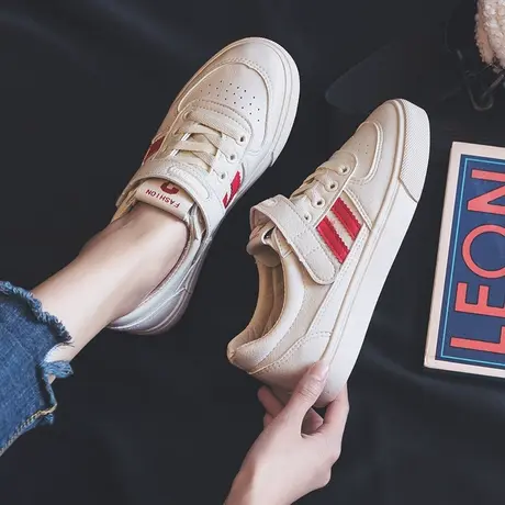 网红小白鞋女2021春季新款百搭板鞋女韩版ulzzang原宿学生帆布鞋商品大图