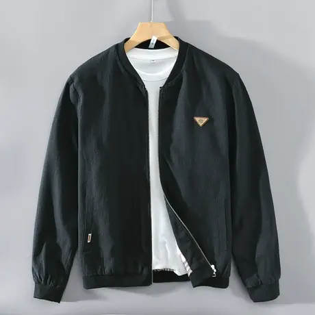 棉麻休闲衬衫男黑色男士衬衣小众痞帅外套春秋新款日系长袖高级感商品大图