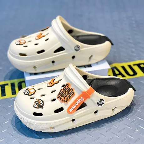 洞洞鞋男款夏季潮流外穿防滑耐磨包头拖鞋青少年运动软底沙滩凉鞋商品大图