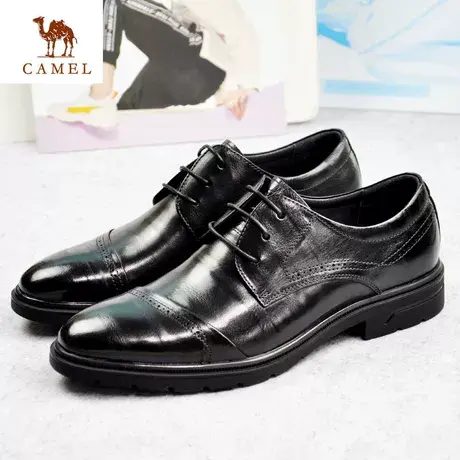Camel/骆驼男鞋秋季新款真皮商务正装牛皮时尚宴会婚鞋A293005701商品大图