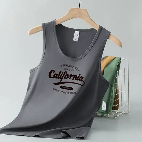 莫代尔背心男夏季跨栏健身冰丝凉感运动坎肩速干吊带无袖t恤篮球商品大图