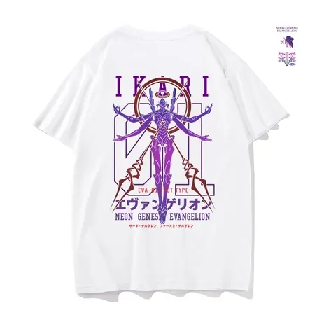 秀洛13号机动漫风周边衣服T恤宽松纯棉印花EVA短袖潮牌ins潮流tee商品大图