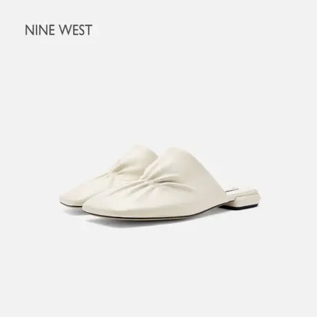 【商场同款】Nine West/玖熙穆勒鞋外穿女夏新款凉拖包头平底拖鞋图片