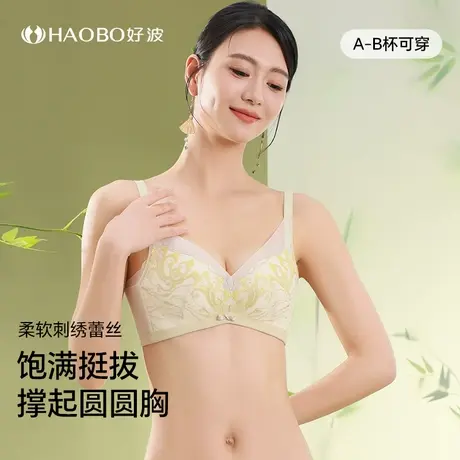 好波小胸聚拢内衣蕾丝性感文胸无钢圈胸罩小胸显大性感胸罩HW2432商品大图